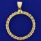 Double Eagle 34mm Coin Bezel Pendant In 14k Yellow Gold