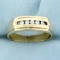 5-stone Diamond Wedding Or Anniversary Ring In 10k Yellow Gold