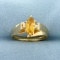 1ct Citrine Solitaire Ring In 14k Yellow Gold