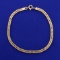 Italian-made 7 3/4 Inch Foxtail Link Bracelet In 14k Yellow Gold