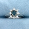 Rare Vanadium Chrysoberyl And Diamond Ring In 14k White Gold