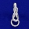 1/4ct Tw Diamond Loop Design Pendant Or Slide In 14k White Gold