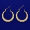 Large Designer Hoop Earrings In 14k Yellow Gold