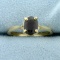 1.5ct Black Sapphire Solitaire Ring In 14k Yellow Gold
