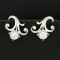 2/3ct Tw Flower Design Screw Back Earrings For Non-pierced Ears In 18k White Gold