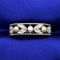 Antique Diamond And Pearl Pin In 14k White Gold