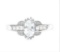 Aquamarine & White Topaz Deco Ring In Sterling Silver