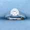 Over 1ct Solitaire Diamond Engagement Ring In Platinum