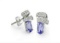 Tanzanite & Diamond Earrings In Sterling Silver