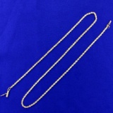 18 Inch Rope Chain Necklace In 10k Yellow Gold