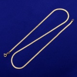 Italian-made 18 Inch Herringbone Chain Necklace In 14k Yellow Gold