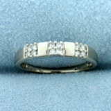 1/8ct Tw Diamond Band Ring In 10k White Gold