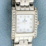 Ladies Concord Veneto Solid 14k White Gold Diamond Watch