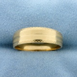 Etched Band Ring In 14k Yellow Gold