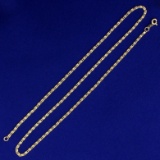 18 Inch Scroll Link Chain Necklace In 14k Yellow Gold