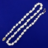 Baroque Freshwater Pearl Necklace With Gold Plated Clasp