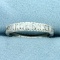 Vintage Diamond Anniversary Band Ring In 18k White Gold