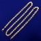 23 1/2 Inch Designer Link Chain Necklace In 14k Yellow Gold