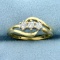 1/4ct Tw Three-stone Diamond Anniversary Ring In 10k Yellow Gold
