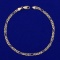 9 1/4 Inch Figarucci Link Anklet In 14k Yellow Gold
