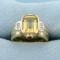 Citrine, Ruby, And Diamond Ring In 14k Yellow And White Gold