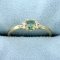 Green Vanadium Chrysoberyl And Diamond Ring In 14k Yellow Gold