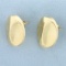 Button Design Earrings In 14k Yellow Gold
