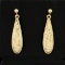 Diamond Cut Dangle Earrings In 14k Yellow Gold