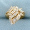 Vintage 2ct Tw Diamond Designer Ring In 14k Yellow Gold