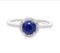 1.1ct Sapphire & Diamond Halo Ring In Sterling Silver