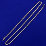 20 1/2 Inch Rope Style Chain Necklace In 14k Yellow Gold