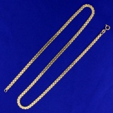 Italian-made 19 Inch C-link Chain Necklace In 14k Yellow Gold