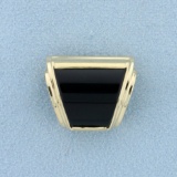 Classic Onyx Slide Or Pendant In 14k Yellow Gold