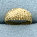 Diamond Cut Child's Dome Ring In 14k Yellow Gold