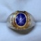 Vintage 2.5ct Star Sapphire And Diamond Ring In 14k White Gold