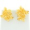 Flower Design Earrings In 14k Yellow Gold