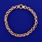 8 Inch Cable Link Bracelet In 14k Rose Gold