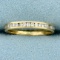 1/4ct Tw Round And Baguette Diamond Wedding Band Ring In 14k Yellow Gold