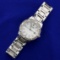 Woman's Bulova Diamond Watch In Stainless Steel Model C637530