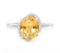 2.4ct Citrine & Diamond Ring In Sterling Silver