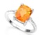 Checkerboard Cut 2.5ct Azotic Topaz & Diamond Ring In Sterling Silver