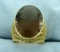 20ct Smokey Topaz Statement Ring In 18k Yellow Gold