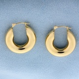 Tube Hoop Earrings In 14k Yellow Gold