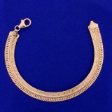 Italian Made Designer Link Bracelet In 14k Rose Gold