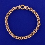 8 Inch Cable Link Bracelet In 14k Rose Gold