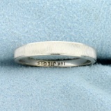 Unique Etched Band Ring In 14k White Gold