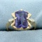 Vintage Purple Sapphire Ring In 10k Yellow And White Gold