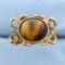 7ct Tiger's Eye Ring In 14k Yellow Gold