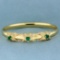 1ct Tw Emerald And Diamond Bangle Bracelet In 14k Yellow Gold