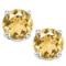 8mm Large Citrine Stud Earrings In Sterling Silver